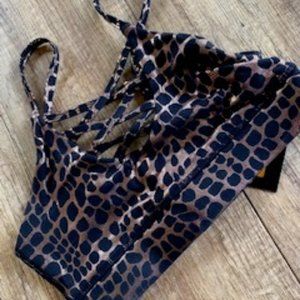 Rose Gold & Black  Sports Bra